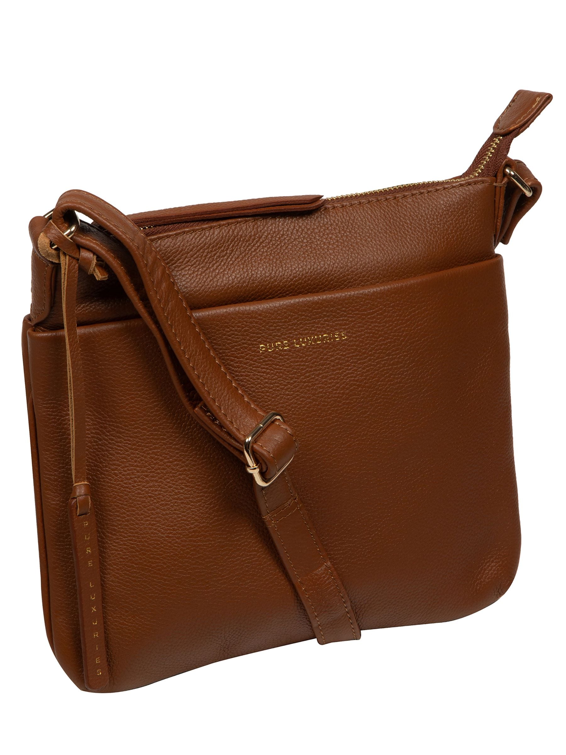 Buy Pure Luxuries London Brown Alderley' Leather Cross-Body Bag