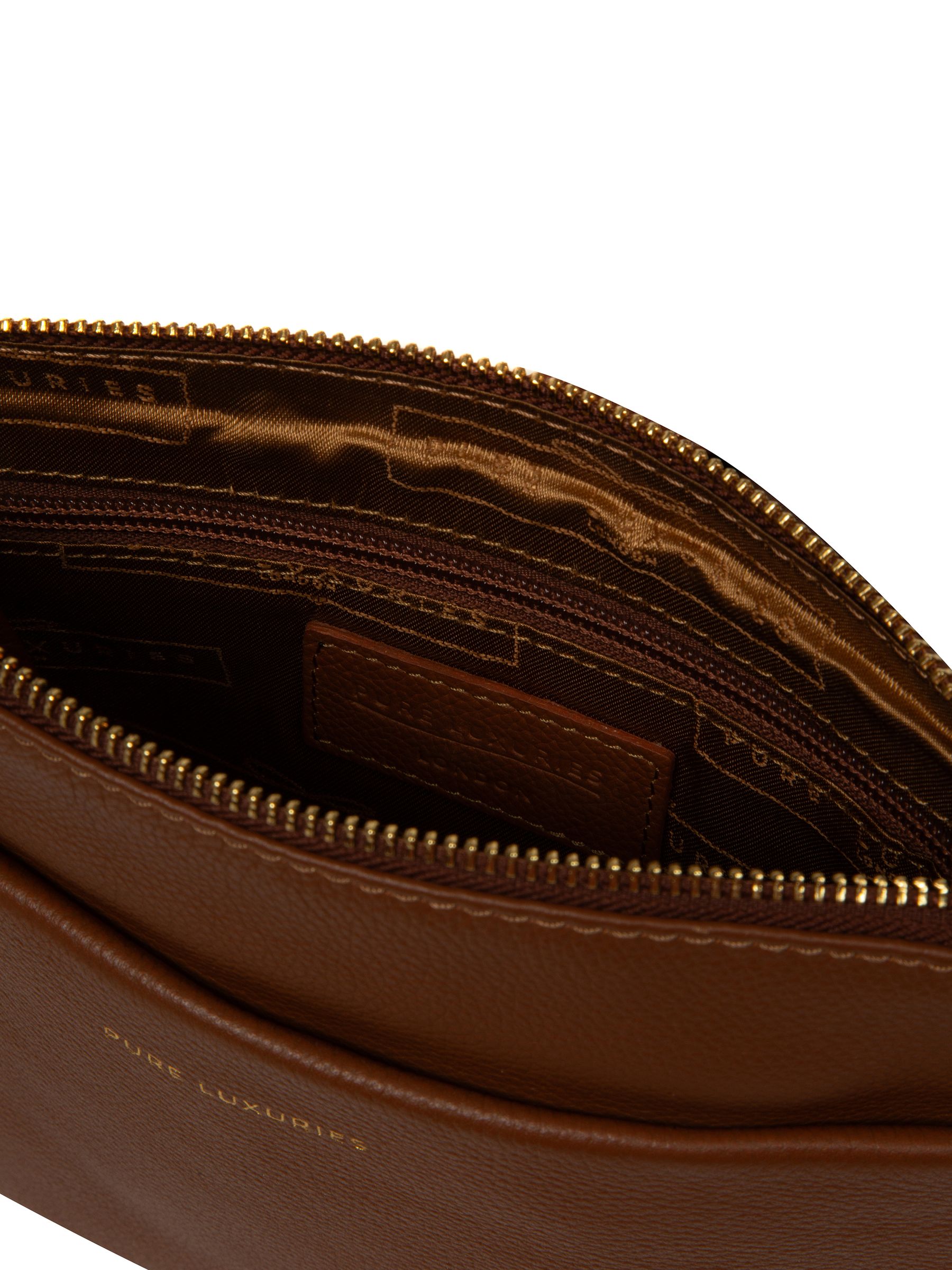 Buy Pure Luxuries London Brown Alderley' Leather Cross-Body Bag