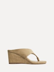 Linzi Natural Avalon Toe Post Platform Wedge Sandals - Image 2 of 5
