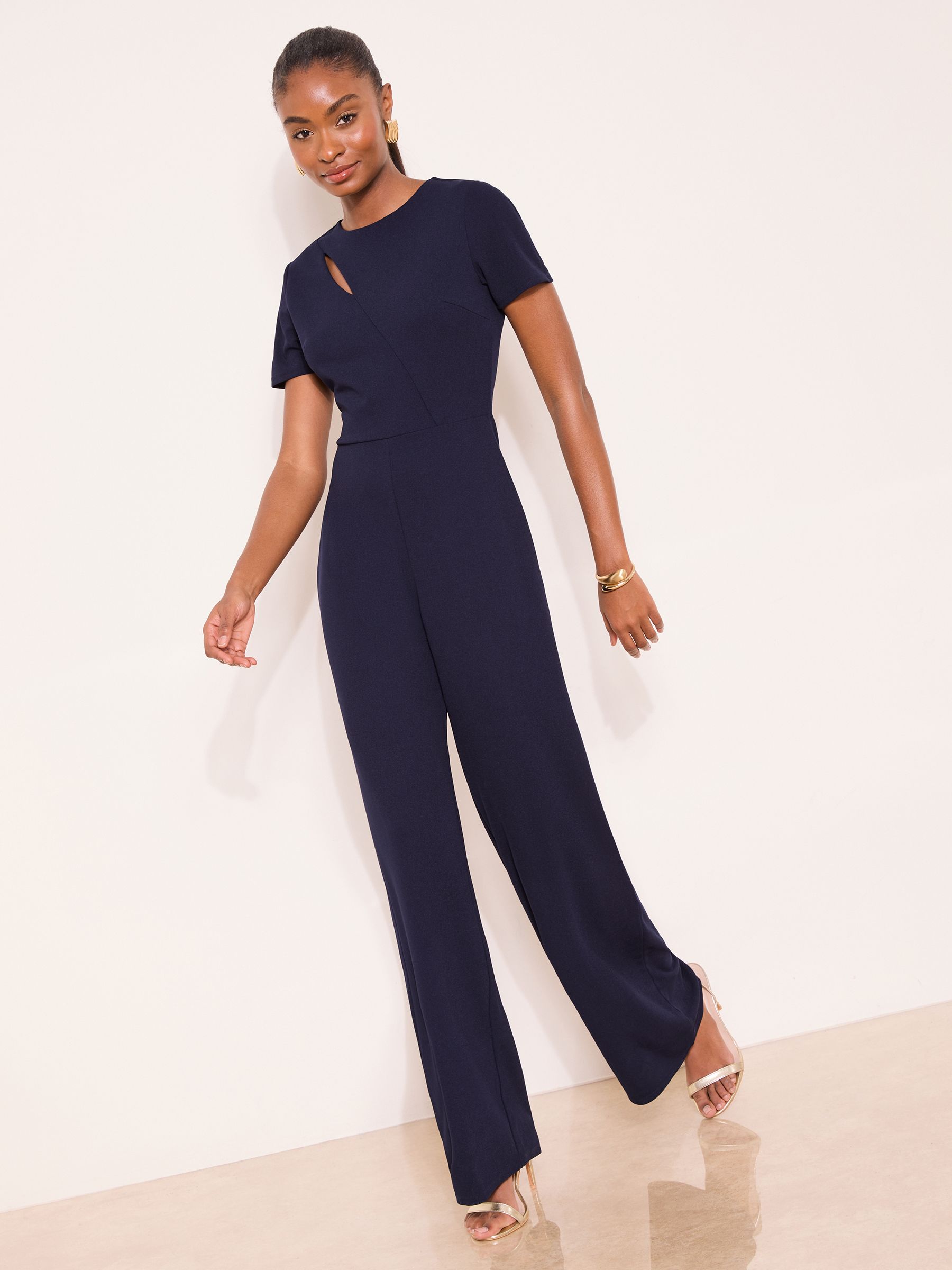 Buy Lipsy Blue/Navy Sleeve Splice Jumpsuit from Next USA