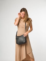 Pure Luxuries London Sloane' Leather Cross Body Black Bag - Image 6 of 7