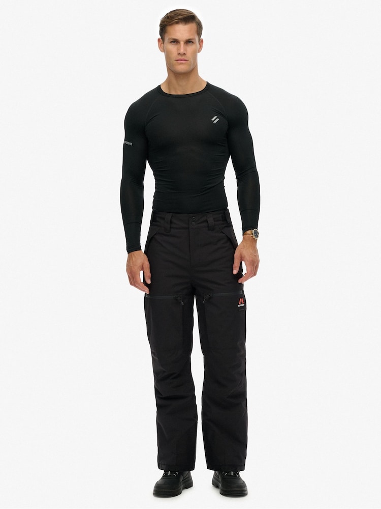 Superdry Black Ski Shell Pants - Image 1 of 5 Superdry Black Ski Shell Pants - Image 1 of 5