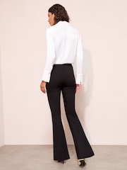 Friends Like These Black Sculpting Stretch Flare Trousers - Image 4 of 5