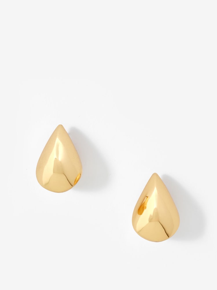 Mint Velvet Gold Tone Statement Teardrop Earrings - Image 2 of 3