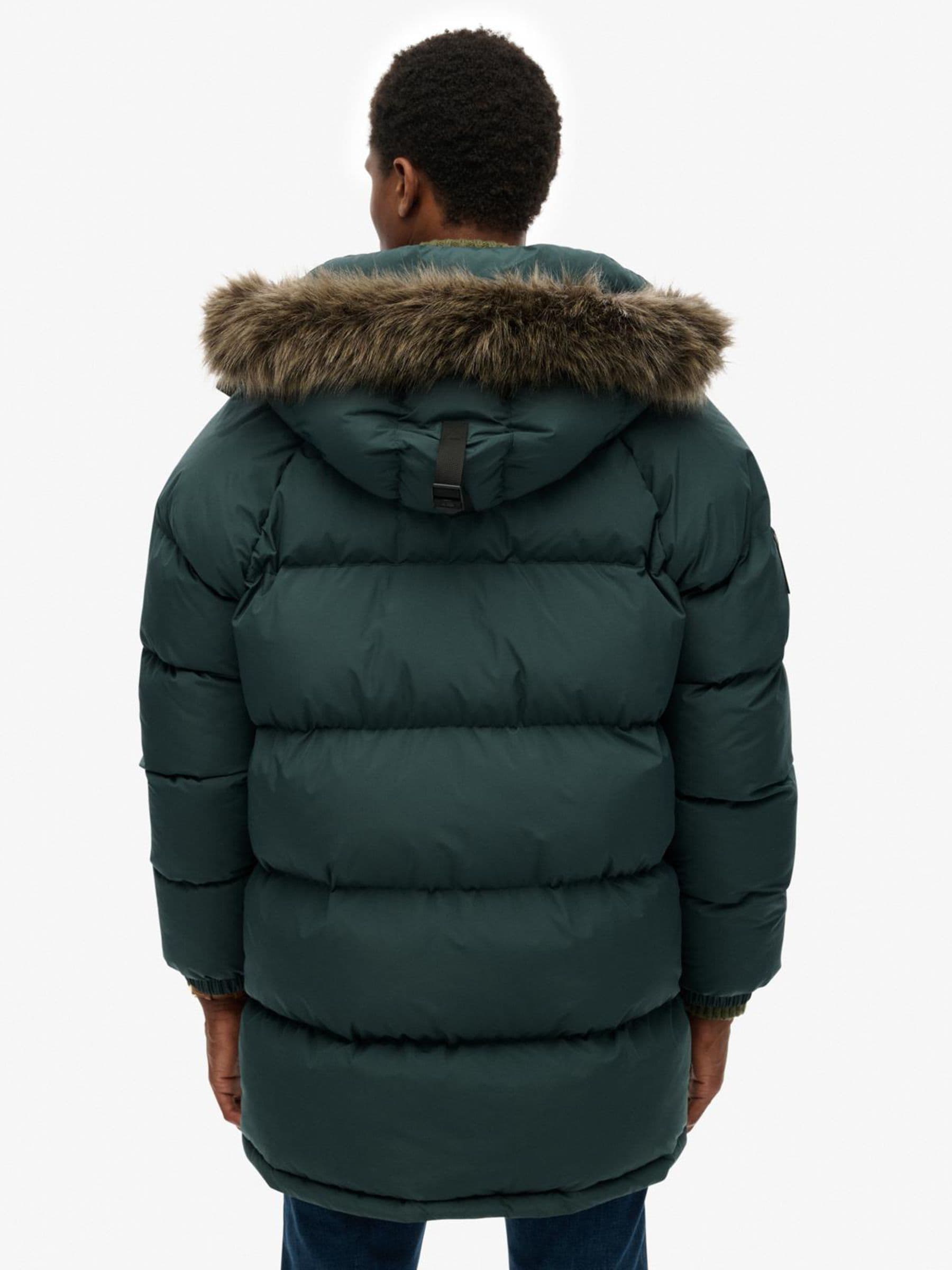 Buy Superdry Green Everest Longline Baffled Parka from Next USA