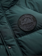 Superdry Green Everest Longline Baffled Parka - Image 8 of 8