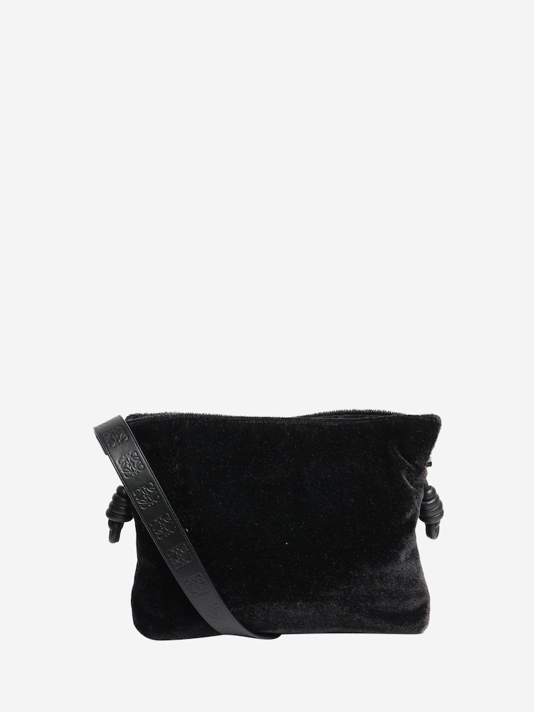 Sign Of The Times Loewe Velvet Flamenco Black Bag - Image 2 of 4 Sign Of The Times Loewe Velvet Flamenco Black Bag - Image 2 of 4