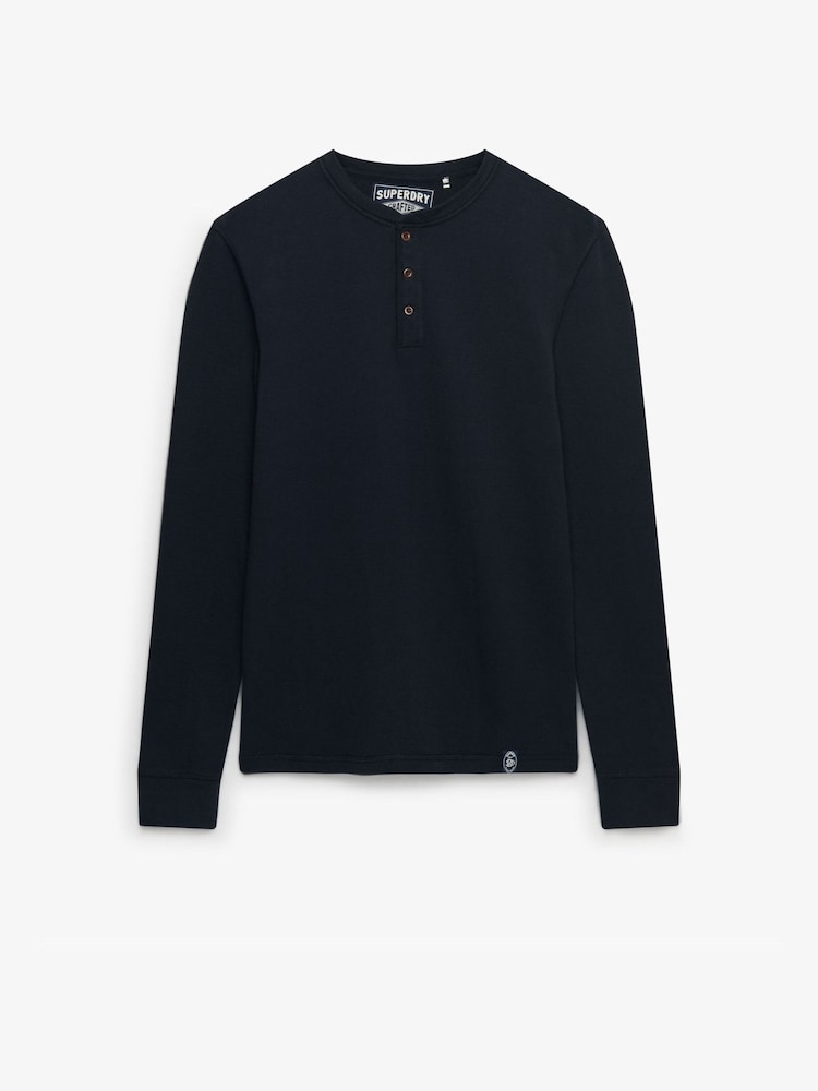Superdry Blue The Merchant Store Grandad Top - Image 4 of 4 Superdry Blue The Merchant Store Grandad Top - Image 4 of 4