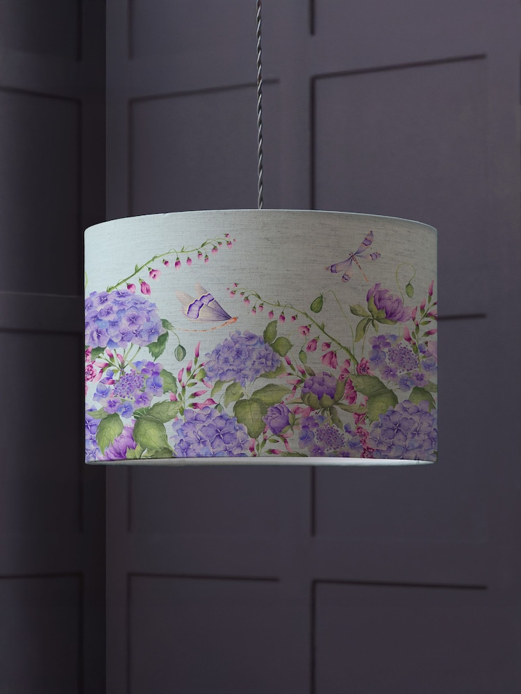 Voyage Maison Blue Seraphina Eva Printed Lamp Shade - Image 1 of 2
