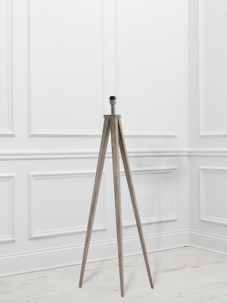 Voyage Maison Grey Aratus Wooden Floor Lamp Base - Image 1 of 1