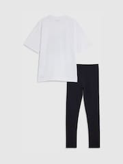 River Island Amore Leopard Print T-Shirt & Leggings Set - תמונה 2 מתוך 6