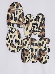 River Island Amore Leopard Print T-Shirt & Leggings Set - תמונה 5 מתוך 6