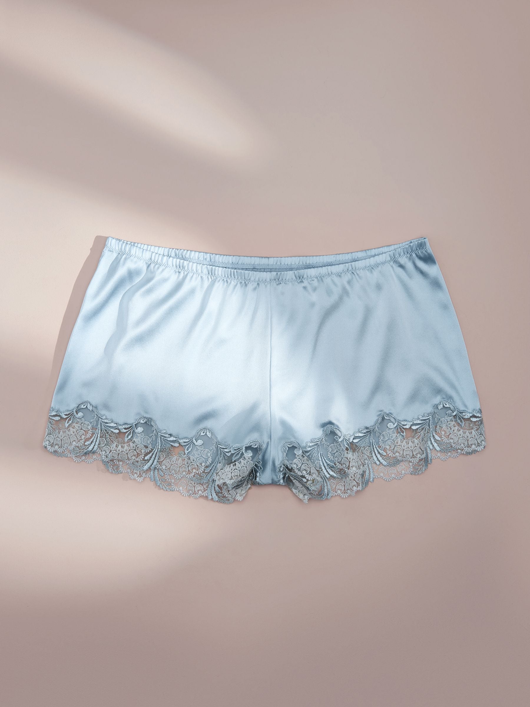 Buy AIYLA Blue Swiss Designed Embroidered Silk Shorts from Next USA