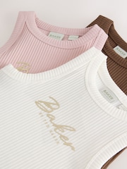 Baker by Ted Baker 3 Pack Ribbed Racer Back Vests - 圖片 7/8