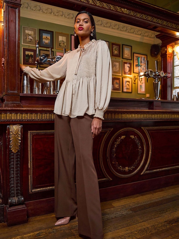 بني - Roman Pocket Button Smart Trousers - صورة 1 من 5 بني - Roman Pocket Button Smart Trousers - صورة 1 من 5