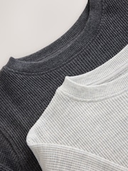 Grey/Black Grey Waffle Thermals 2 Pack (2-16yrs) - Image 5 of 6