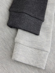 Grey/Black Grey Waffle Thermals 2 Pack (2-16yrs) - Image 6 of 6