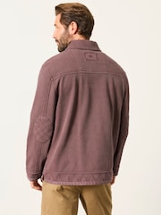 FatFace Airlie Plum Purple Button Neck Sweat Top - Image 3 of 7