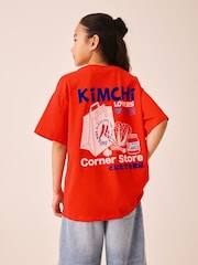 Red Kimchi - Oversize-T-Shirt mit Grafik (3–16 J.) - Bild 1 von 7