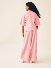 Rosa - Textured Asymmetric T-Shirt and Wide Leg Set (3-16yrs) - Imagen 3 de 8