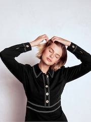 Preto - Vestido de manga comprida Nicolette da Boden - Imagem 5 de 6