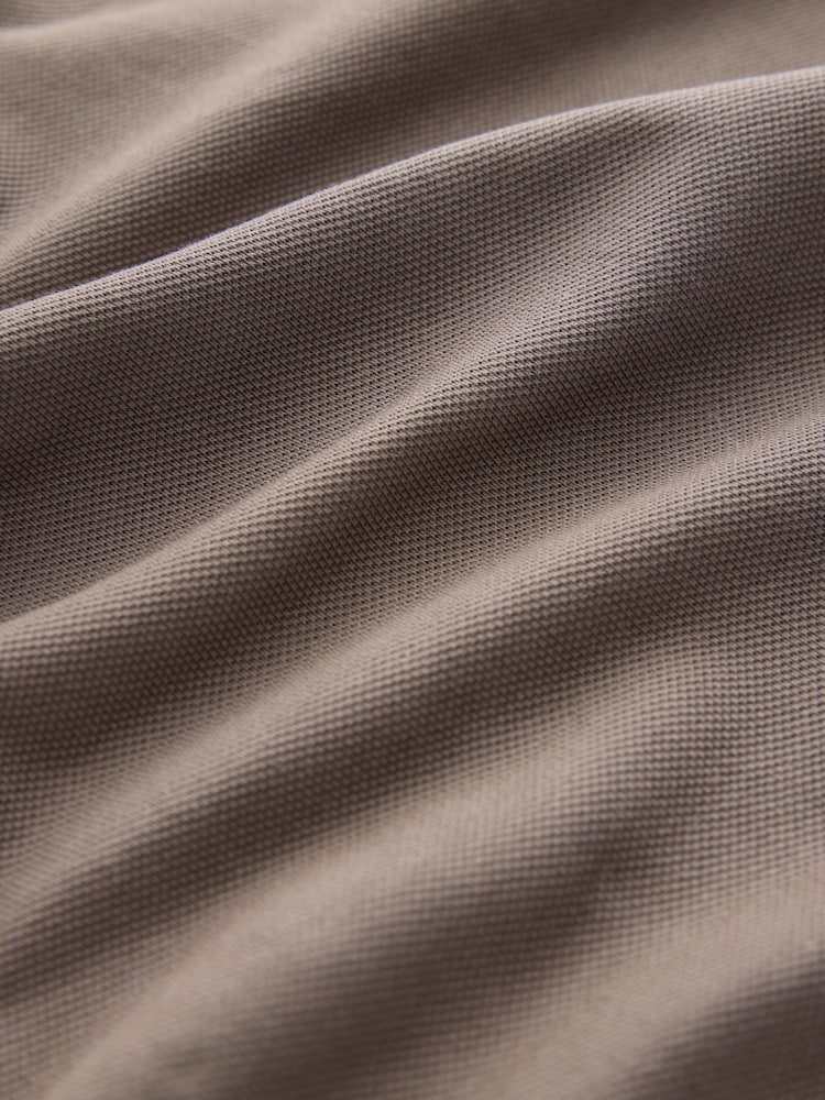 Brown/Navy/White Short Sleeve Pique Polo Shirts 3 Pack - Image 6 of 6