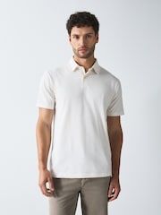 Rust Red/Ecru/Khaki Green Plain Motionflex Short Sleeve Jersey Polo Shirts 3 Pack - Image 4 of 9