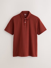 Rust Red/Ecru/Khaki Green Plain Motionflex Short Sleeve Jersey Polo Shirts 3 Pack - Image 6 of 9