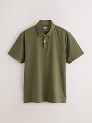 Rust Red/Ecru/Khaki Green Plain Motionflex Short Sleeve Jersey Polo Shirts 3 Pack - Image 7 of 9