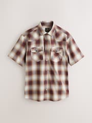 Rojo - Check Western Styling Short Sleeve Shirt - Imagen 6 de 8