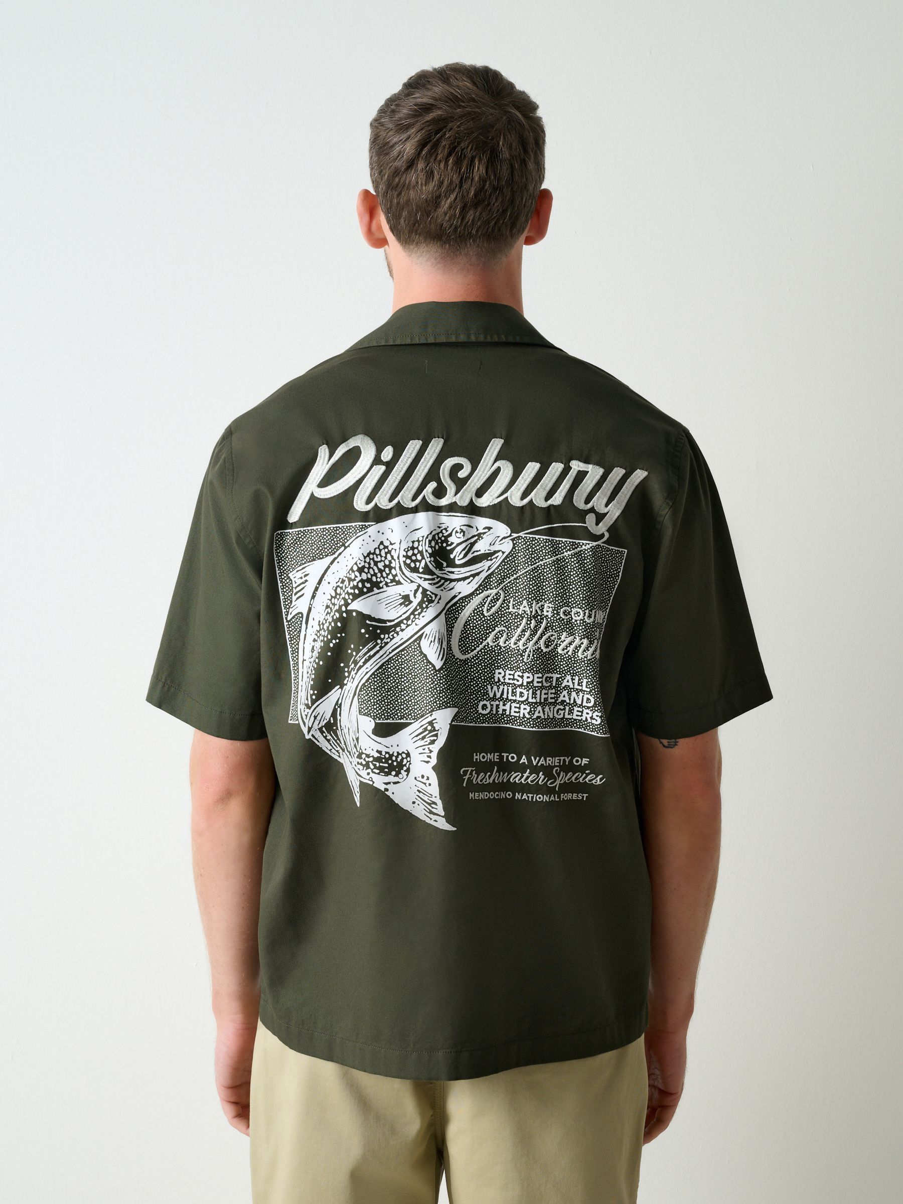 Buy Green Relaxed Fit Back Print Short Sleeve Shirt from Next Romania