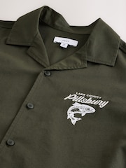 Green Back Print Short Sleeve Shirt - Image 11 of 11