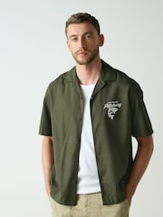 Green Back Print Short Sleeve Shirt - Image 4 of 11