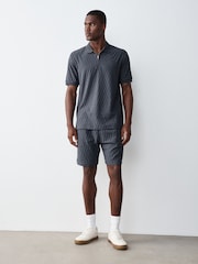 Blue/Grey Textured Jersey Co-ord Set - Image 3 of 13