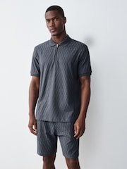 Blue/Grey Textured Jersey Co-ord Set - Image 4 of 13