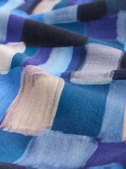 Blue Patchwork Print Short Sleeve Shirt - Image 2 of 3