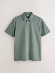 Purple/Grey/Sage Green Plain Motionflex Short Sleeve Jersey Polo Shirts 3 Pack - Image 3 of 9
