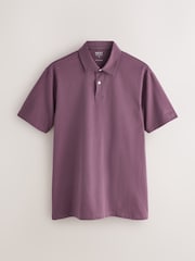Purple/Grey/Sage Green Plain Motionflex Short Sleeve Jersey Polo Shirts 3 Pack - Image 4 of 9