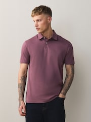 Purple/Grey/Sage Green Plain Motionflex Short Sleeve Jersey Polo Shirts 3 Pack - Image 7 of 9