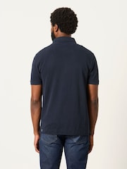 FatFace Navy Short Sleeve Pique Polo Shirt - Image 2 of 6