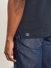 FatFace Navy Short Sleeve Pique Polo Shirt - Image 3 of 6
