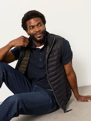 FatFace Navy Short Sleeve Pique Polo Shirt - Image 5 of 6
