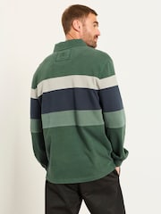 FatFace Dark Green Long Sleeve Chest Stripe Rugby - Image 3 of 7