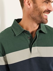 FatFace Dark Green Long Sleeve Chest Stripe Rugby - Image 4 of 7