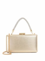 Dune London Gold Beaut Clutch Bag - Image 1 of 4