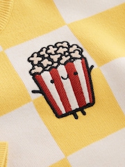 Yellow Popcorn Knitted Crew Neck Jumper (3mths-7yrs) - Image 4 of 5
