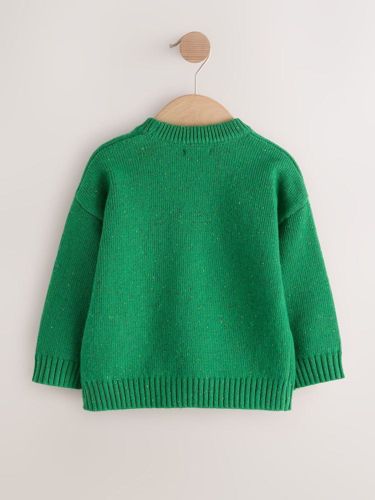 Green Transport Character Knitted Crew Neck Jumper (3mths-7yrs) - Image 2 of 4