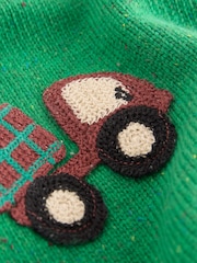 Green Transport Character Knitted Crew Neck Jumper (3mths-7yrs) - Image 3 of 4