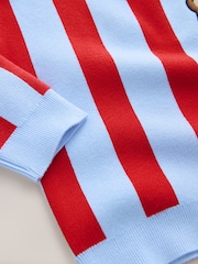 Red/Blue Toast Knitted Crew Neck Jumper (3mths-7yrs) - Image 3 of 4