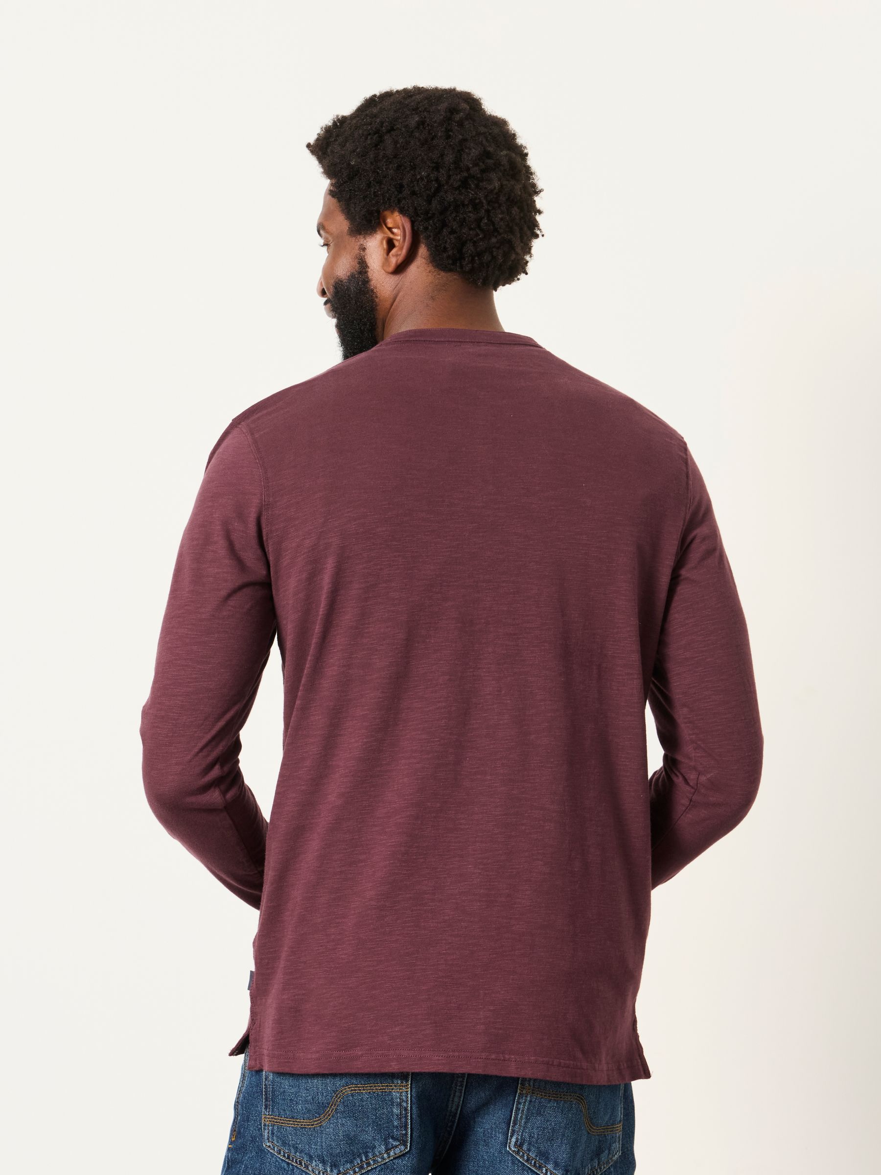 Buy FatFace Woodside Plum Purple Long Sleeve Henley Top from Next USA